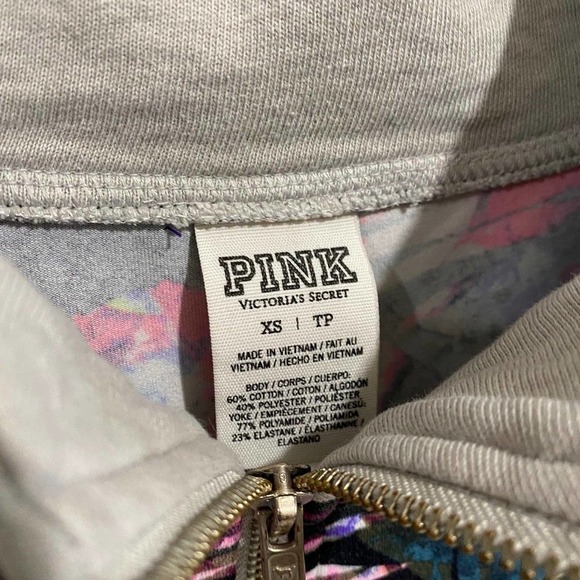 PINK Victoria’s Secret 1/4 Zip Pullover Sweatshirt - Picture 3 of 4